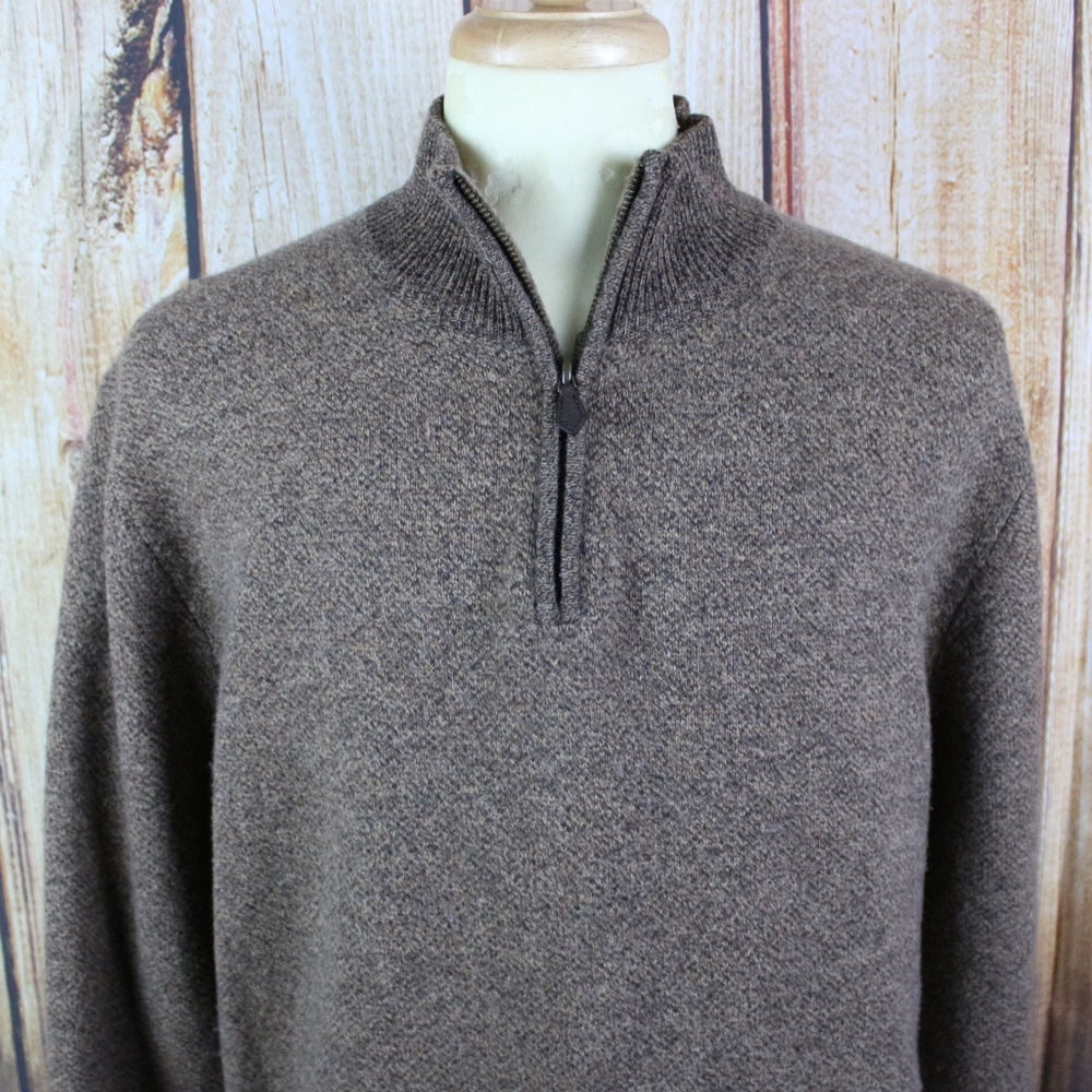 Brooks Brothers Men's Sweater XXL 1/4 Zip Wool